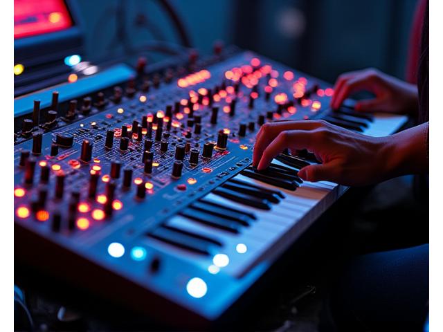 Artist Qubit Flow with modular synthesizers
